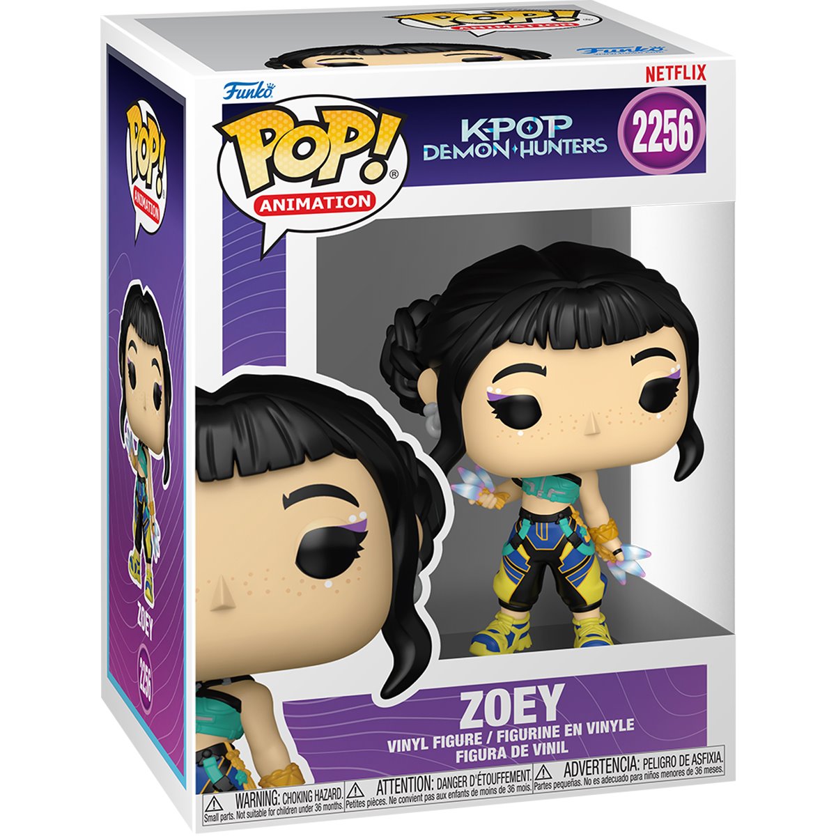 Funko Pop! Netflix K-pop Demon Hunters - Zoey 2256 Figure + Pop Protector