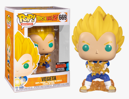 Funko Pop! Dragon Ball Z Vegeta 669 Funko Exclusive 2019 Fall Convention Limited Edition + Free Protector