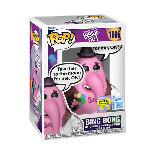 Funko Pop! Disney Pixar Inside Out : Bing Bong 1606 Funko 2025 Summer Convention Exclusive Figure + Pop Protector