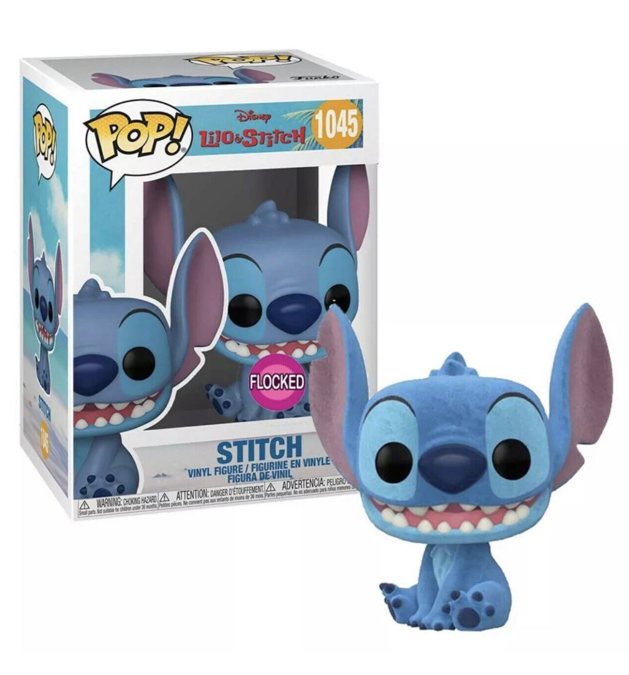 Funko Pop! Disney Lilo & Stitch - Stitch 1045 Flocked Special Edition + Free Protector