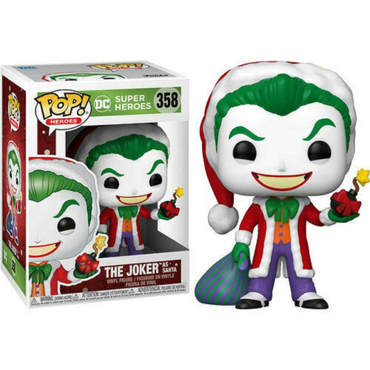 Funko Pop! DC Super Heroes - The Joker as Santa 358 + Free Protector