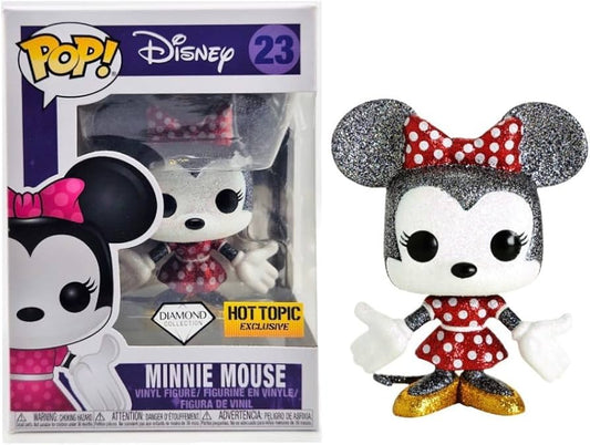 Funko Pop! Disney Minnie Mouse 23 Diamond Hot Topic Exclusive + Free Protector