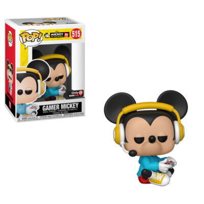 Funko Pop! Disney Mickey 90 Years - Gamer Mickey 515 GameStop Exclusive Figure + Pop Protector