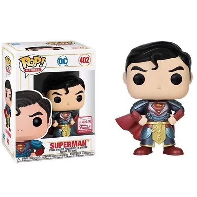 Funko Pop! DC Superman 402 Metallic Imperial Palace 618 Funko Exclusive + Pop Protector