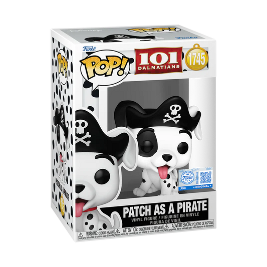 Funko Pop! Disney 101 Dalmatians - Patch As A Pirate 1745 Funko Special Edition Figure + Pop Protector