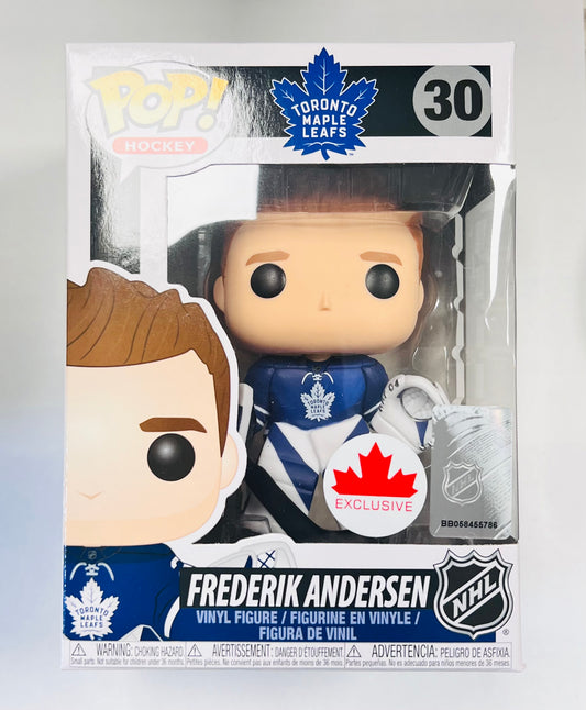 Funko Pop! Hockey NHL Toronto Maple Leafs Frederik Andersen 30 Canada Exclusive (VAULTED) + Free Protector