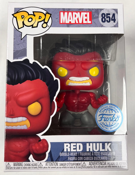Funko POP! Marvel - Red Hulk 854 Funko Special Edition + PROTECTOR!