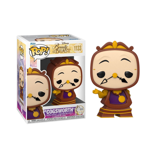 Funko Pop! Disney Beauty and the Beast - Cogsworth 1133 + Free Protector