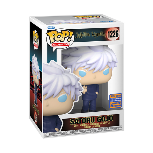 Funko Pop! Jujutsu Kaisen : Satoru Gojo 1226 Funko 2023 Wondrous Conventions Exclusive + Pop Protector