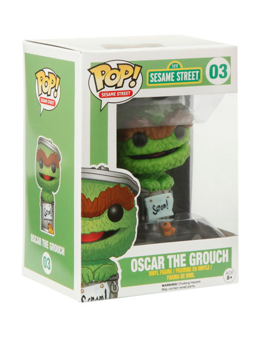 Funko Pop! 123 Sesame Street - Oscar The Grouch 03 + Free Protector (VAULTED)