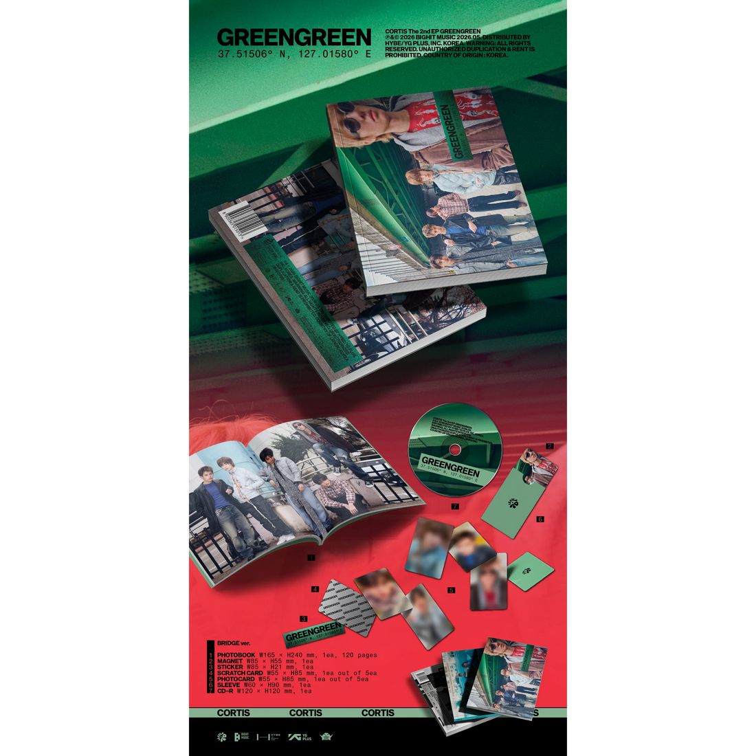 K-POP CORTIS - THE 2ND EP [GREENGREEN] (3 VERSIONS)