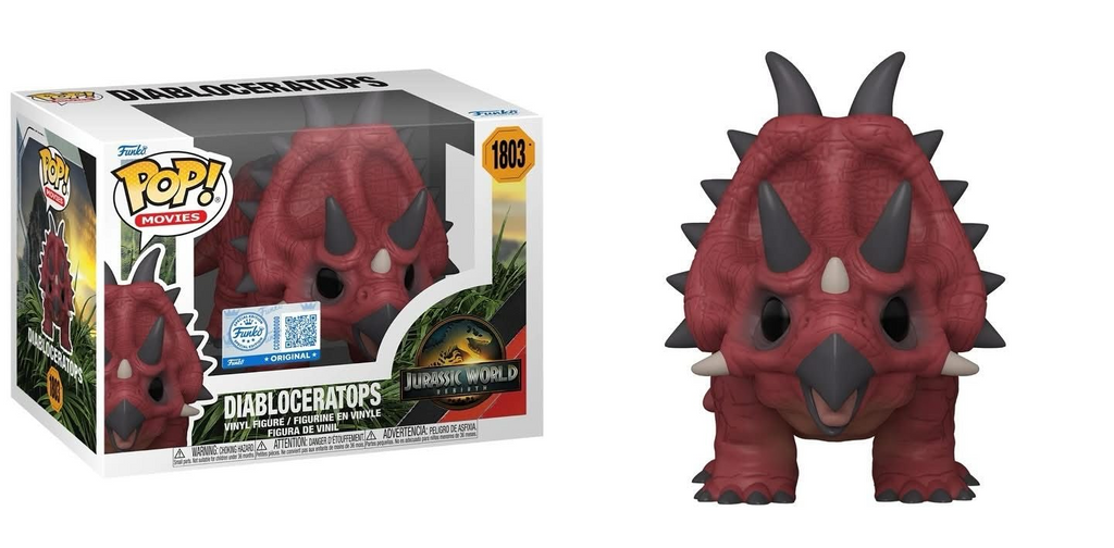 Funko Pop! Jurassic World Rebirth - Diabloceratops 1803 Funko Special Edition Figure + Pop Protector