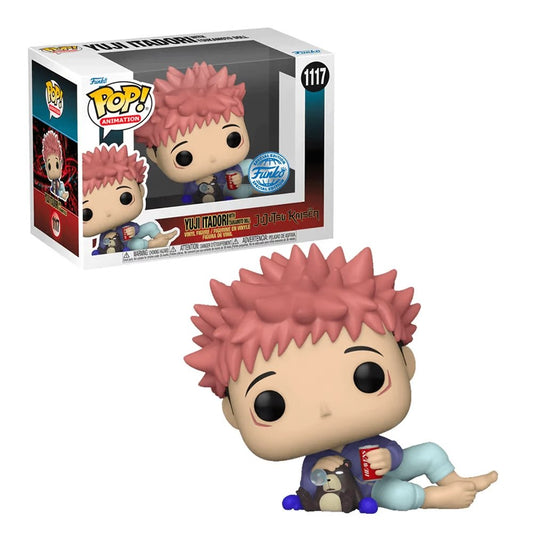 Funko Pop! Jujutsu Kaisen : Yuji Itadori with Tsukamoto Doll 1117 Funko Special Edition Figure + Pop Protector
