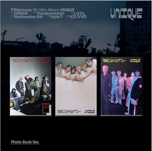 K-POP P1HARMONY - UNIQUE (3 VERSIONS)