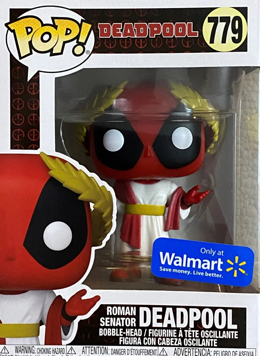 Funko Pop! Marvel Deadpool : Roman Senator Deadpool 779 Walmart Exclusive + Free Protector