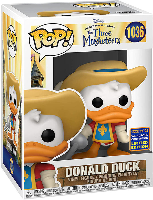 Funko Pop! Disney Mickey Donald Goofy The Three Musketeers Donald Duck 1036 + Free Protector