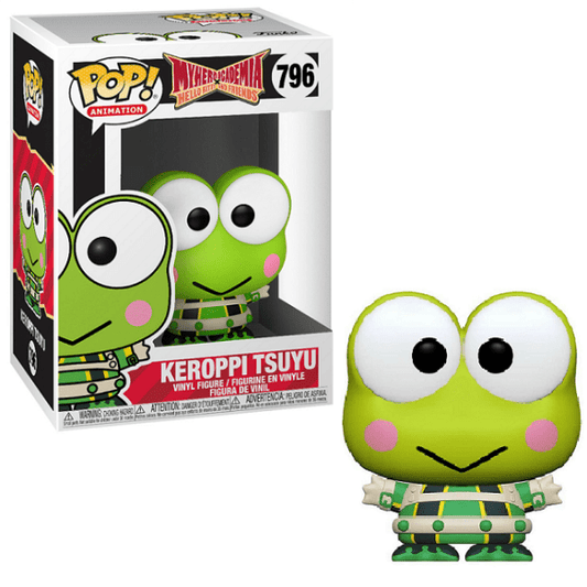Funko Pop! My Hero Academia x Hello Kitty and Friends Sanrio Keroppi Tsuyu 796 + Pop Protector (VAULTED)