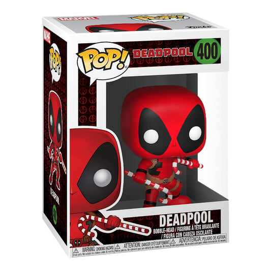 Funko Pop! Holiday Deadpool with Candy Canes 400 + Free Protector