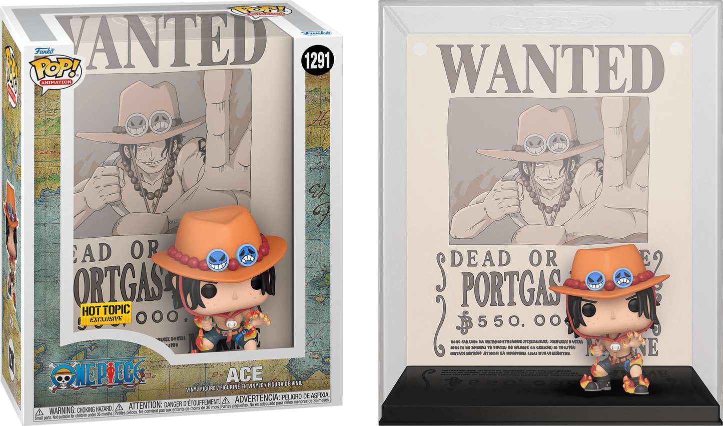 Funko Pop! One Piece ACE Wanted Poster Hot Topic Exclusive 1291