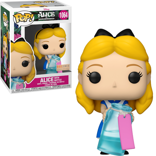 Funko Pop! Disney Alice in Wonderland - Alice With Bottle 1064 Boxlunch Exclusive + Free Protector