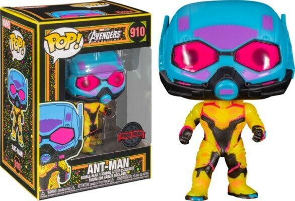 Ant-Man (Blacklight) POP! 910 FUNKO POP MARVEL ANT MAN BLACK LIGHT #910 SPECIAL EDITION EXCLUSIVE With Protector