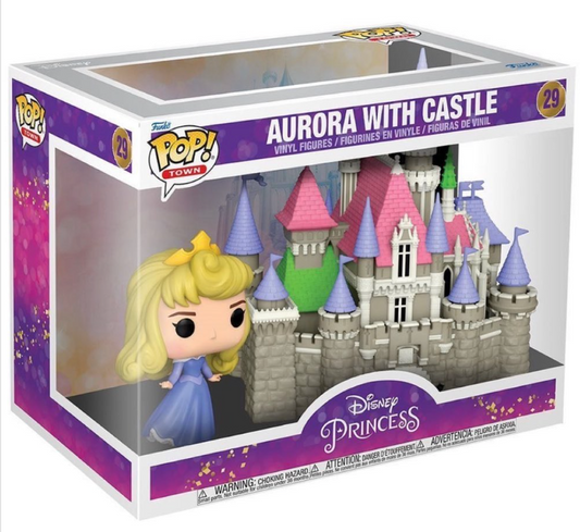 Aurora with Castle Sleeping Beauty Castle DISNEY PRINCESS 29 Funko POP! TOWN