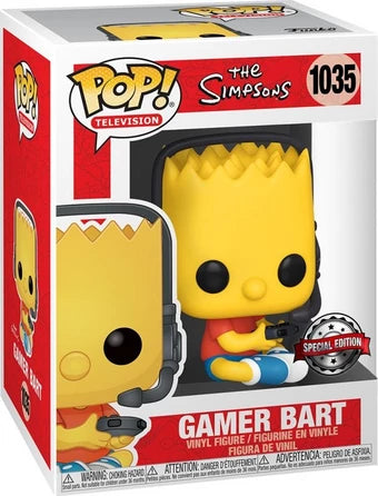 Funko Pop! The Simpsons - Gamer Bart 1035 Special Edition (VAULTED) + Free Protector