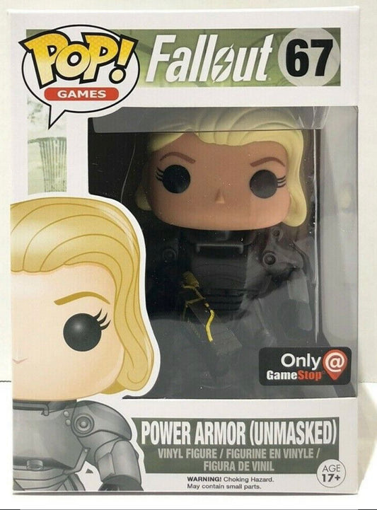 Funko Pop! Fallout - Power Armor (Unmasked) 67 GameStop Exclusive + Free Protector (VAULTED)