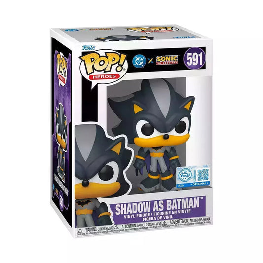 Funko Pop! DC X Sonic The Hedgehog- Shadow as Batman 591 Funko Special Edition Figure + Pop Protector