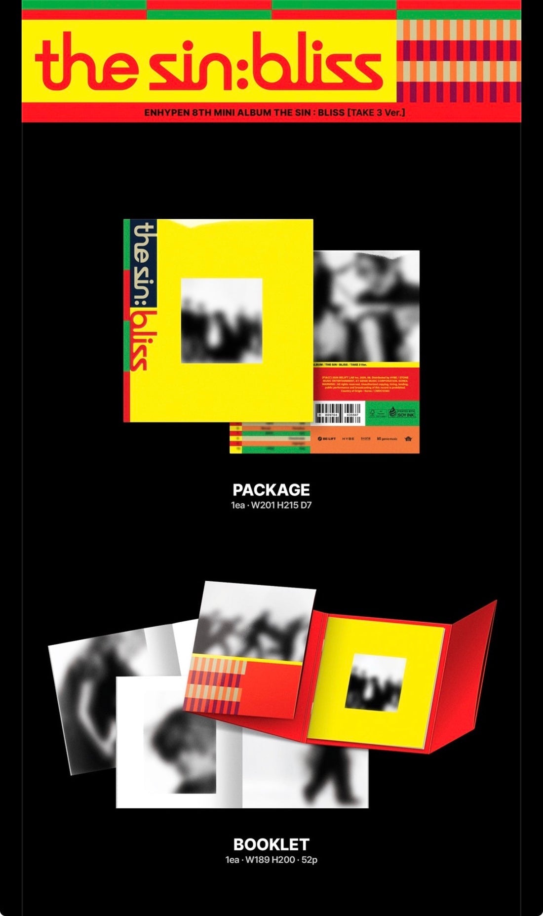 (PRE-ORDER) K-POP ENHYPEN - THE SIN: BLISS (4 VERSIONS) RANDOM