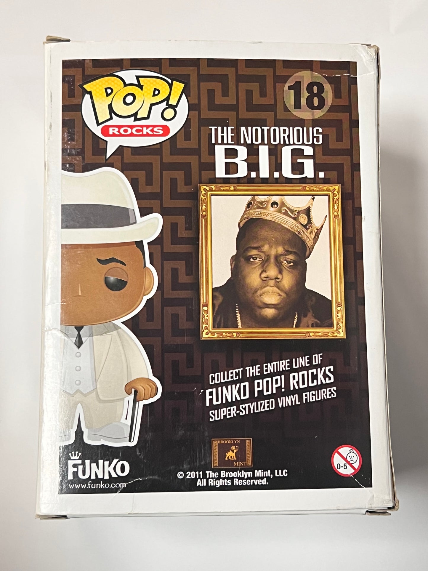 Notorious B.I.G. #18 - Funko POP! Rocks Vinyl Figure 2011 Vaulted RARE Biggie (SEE PICTURES FOR CONDITION) + PROTECTOR