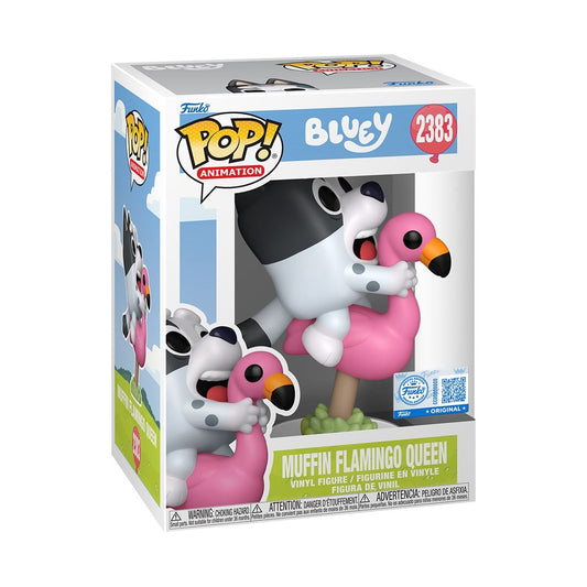 Funko Pop! Bluey - Muffin Flamingo Queen 2383 Funko Special Edition Figure + Pop Protector
