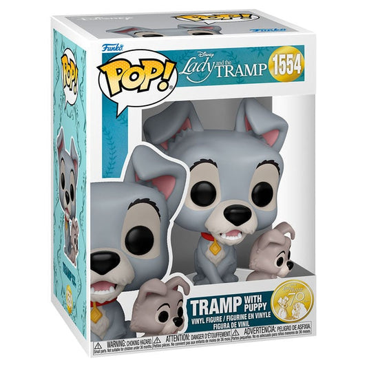 Funko Pop! Disney Lady and the Tramp : Tramp with Puppy 1554 Figure + Pop Protector