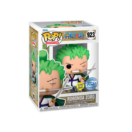Funko Pop! One Piece - Roronoa Zoro 923 Glows in the Dark Funko Special Edition + Free Protector
