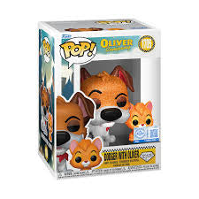 Funko Pop! Oliver & Company - Dodger with Oliver 1705 Diamond Funko Special Edition Figure + Pop Protector