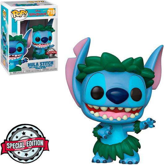 Funko Pop! Disney Lilo & Stitch Hula Stitch 718 Special Edition + Free Protector