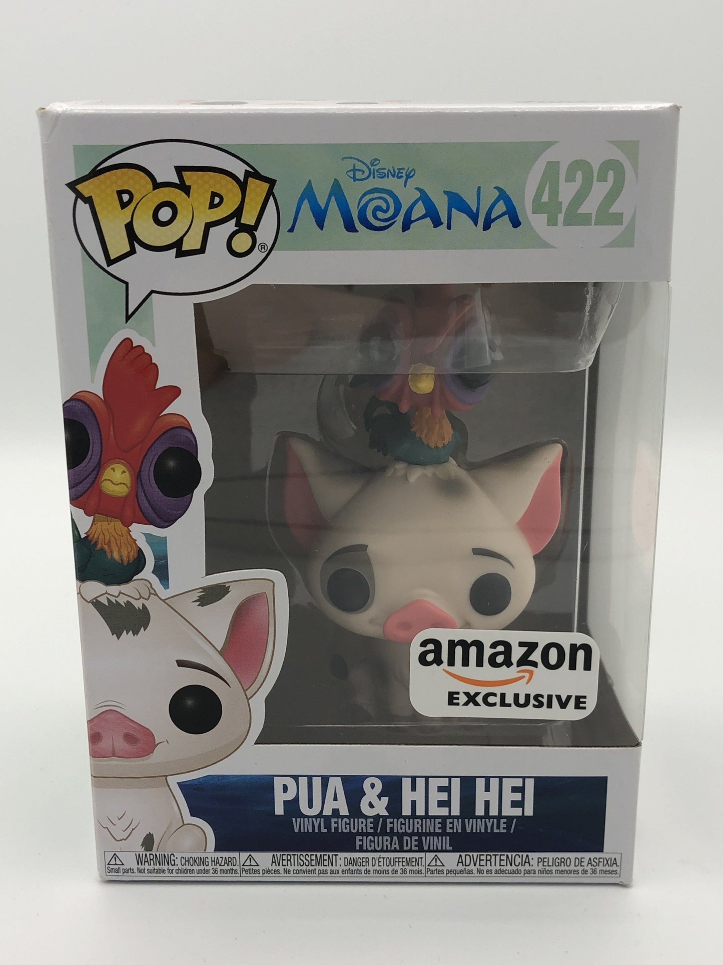 Funko Pop! Disney Moana : Pua & Hei Hei 422 Amazon Exclusive (VAULTED) + Pop Protector