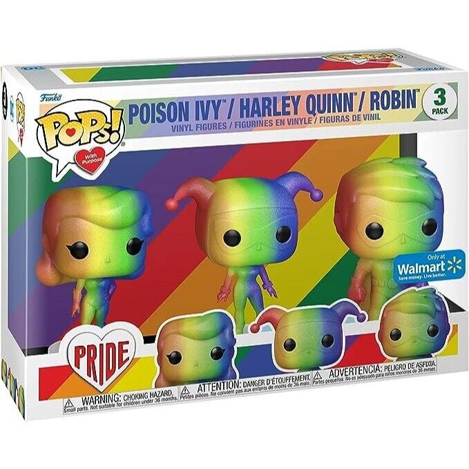 Funko Pop! DC Pride : Poison Ivy / Harley Quinn / Robin Walmart Exclusive 3 Pack