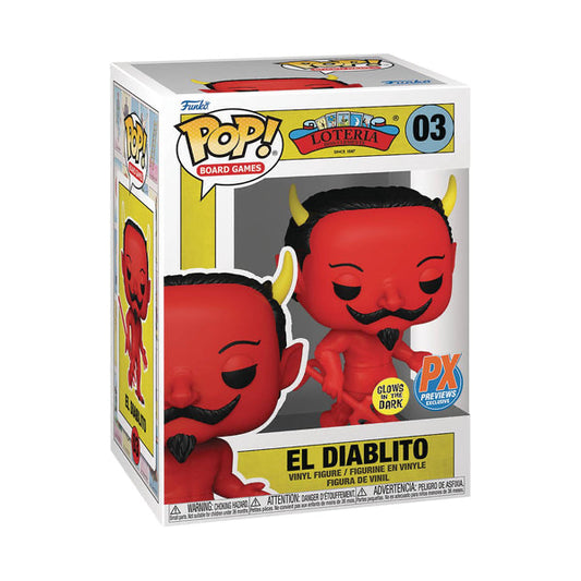 Funko Pop! Loteria El Diablito 03 Glows in the Dark PX Exclusive + Free Protector