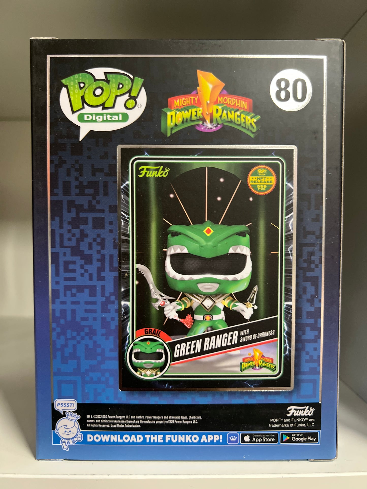 Funko PoP! 80 Mighty Morpin Power Rangers Green Ranger with Sword of Darkness (Grail) NFT RELEASE 999 PCS