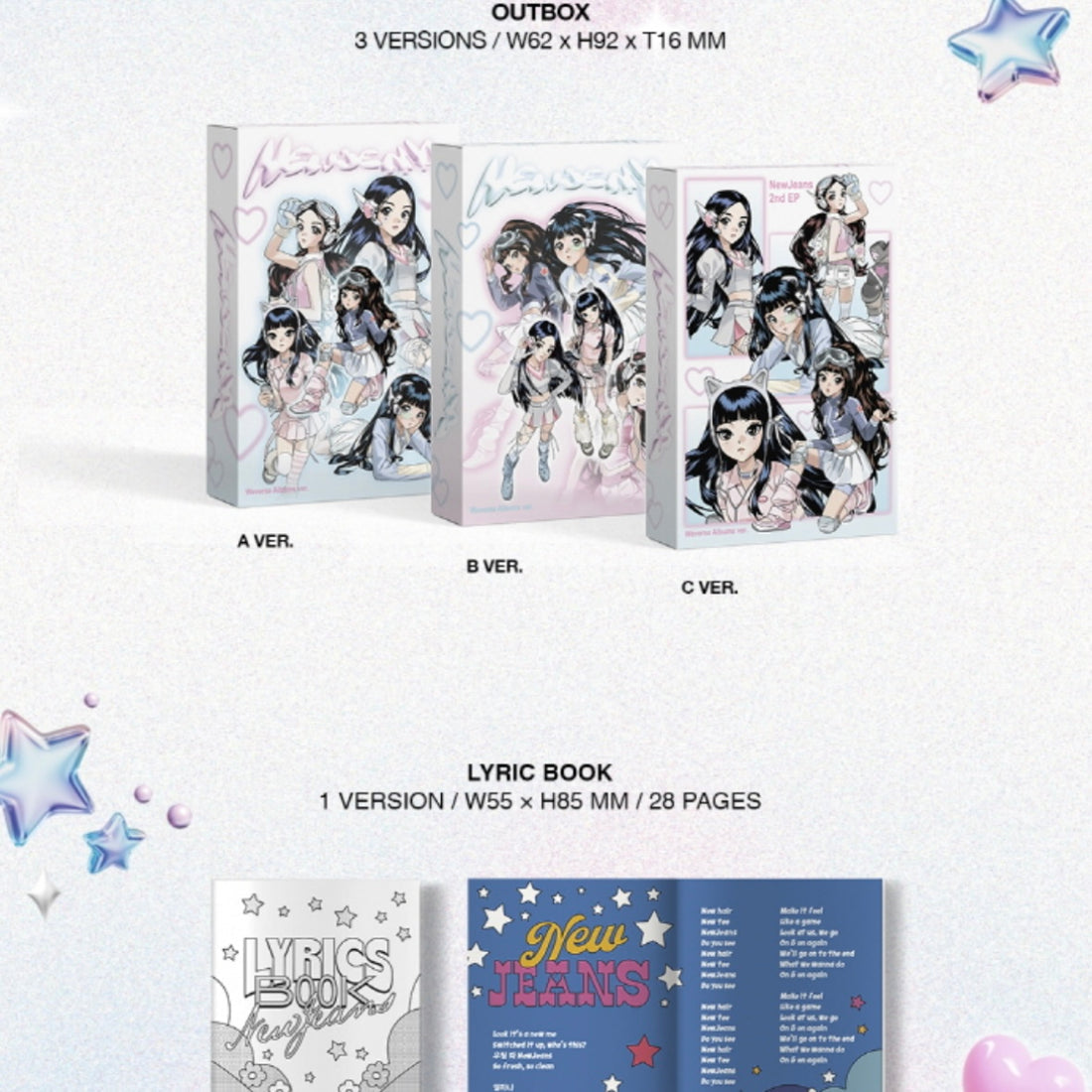 K-pop NewJeans 2nd Ep (Get Up) Blue Title Weverse Album Ver.