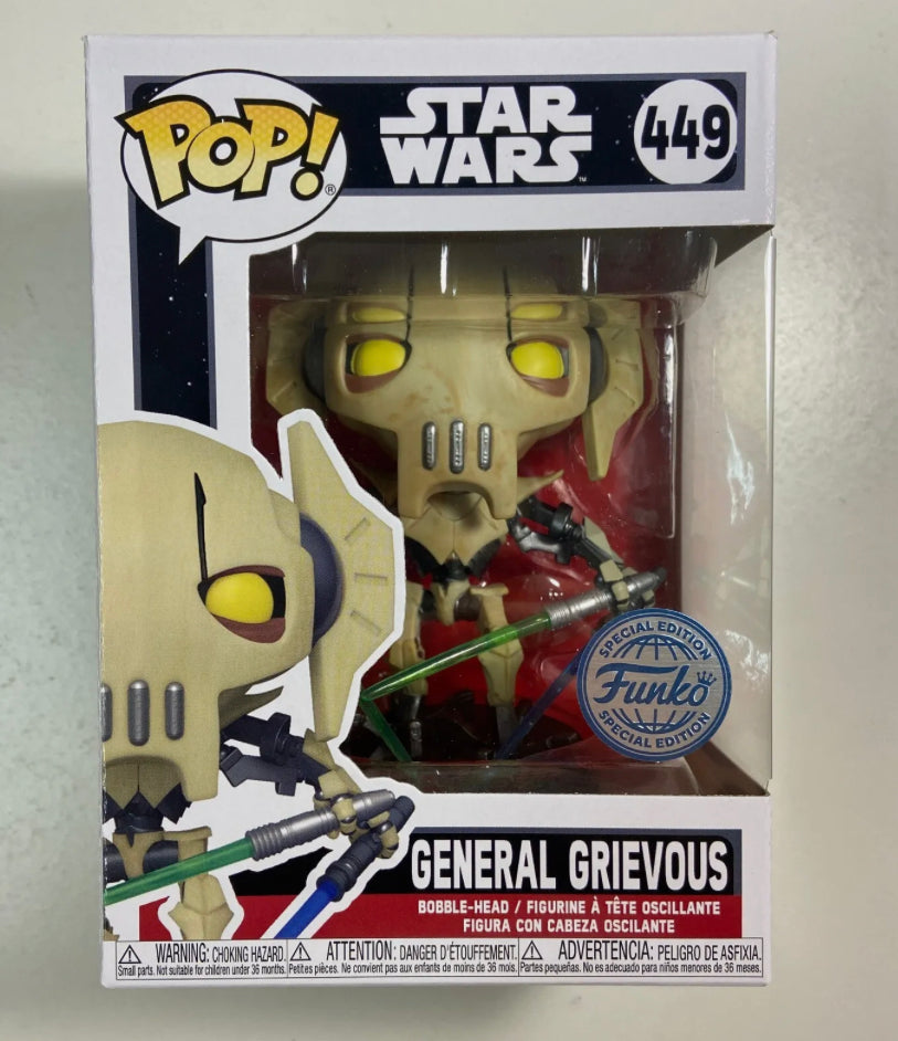 Funko Pop! Star Wars General Grievous 449 Funko Special Edition + Free Protector