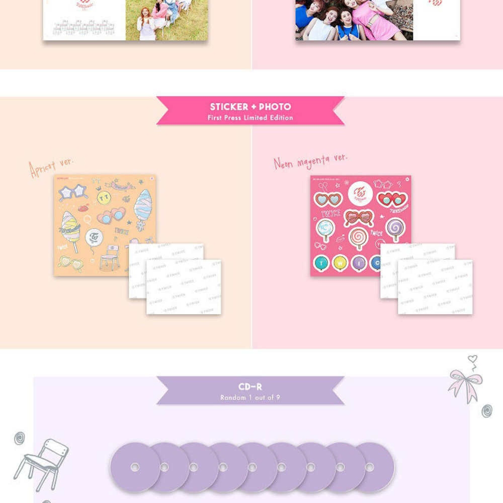 K-POP TWICE - TWICECOASTER : LANE 1 (3RD MINI ALBUM) APRICOT VERSION. (GRASS)