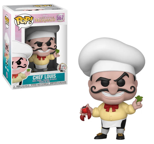 Funko Pop! Disney The Little Mermaid 30 Years - Chef Louis 567 + Free Protector (VAULTED)