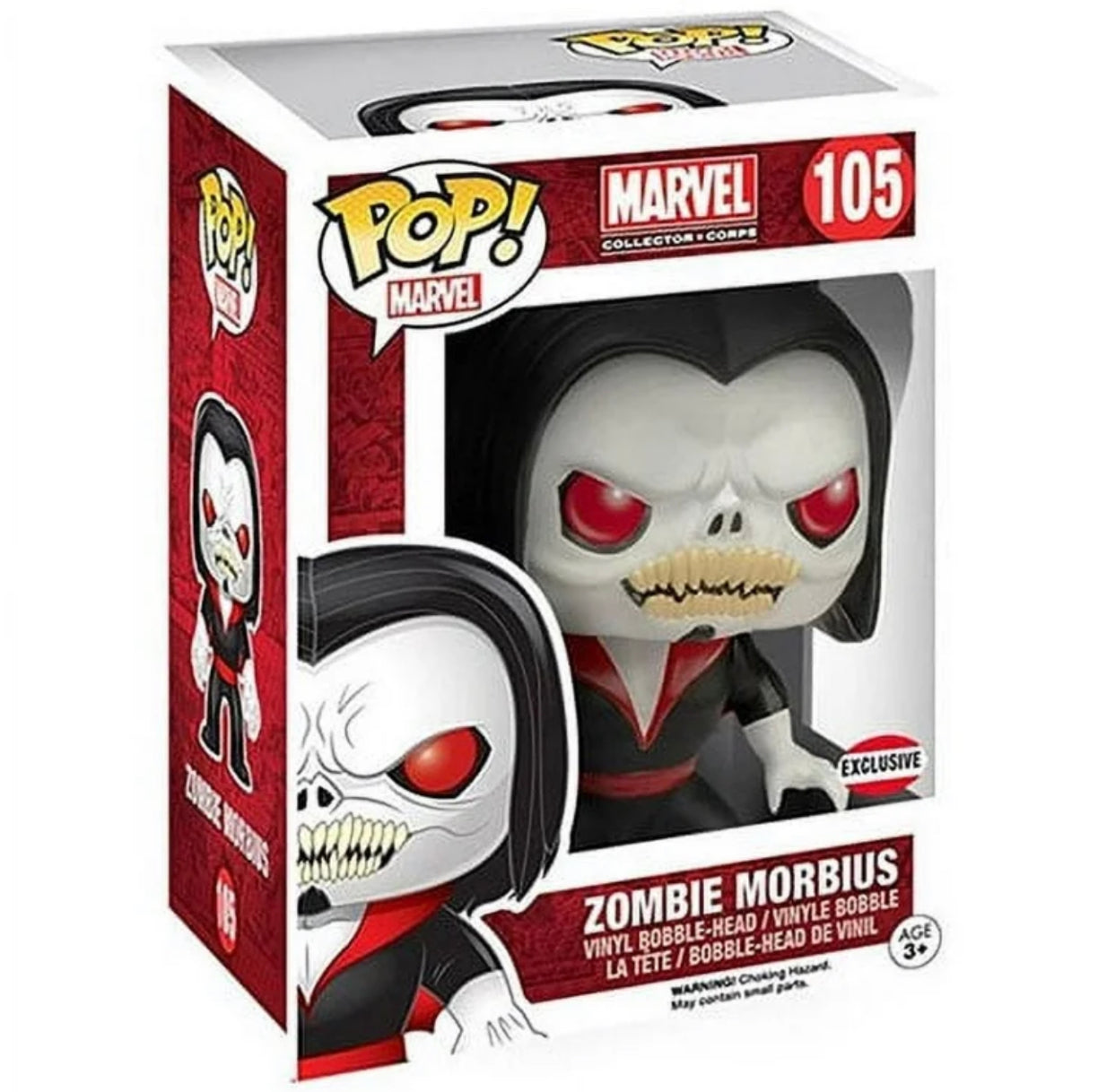 Funko Pop! Marvel Collector Corps - Zombie Morbius 105 + Free Protector