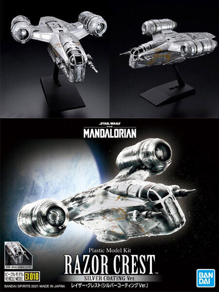 Bandai Star Wars The Mandalorian Razor Crest Silver Coating Plastic Model Kit