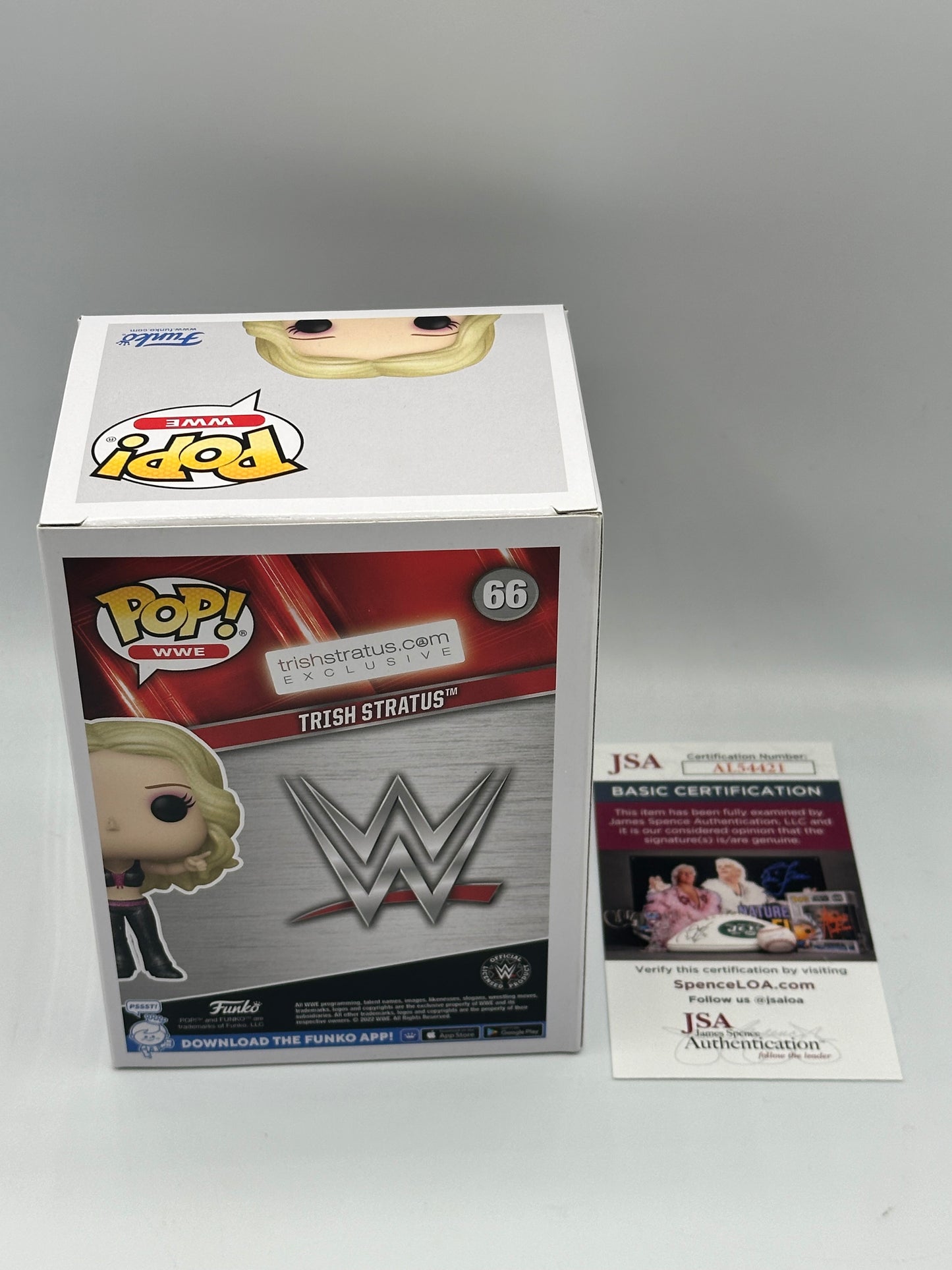 Funko Pop! WWE Trish Stratus 66 Signed by Trish Stratus JSA Certified Diamond Funko Shop Exclusive + Free Protector