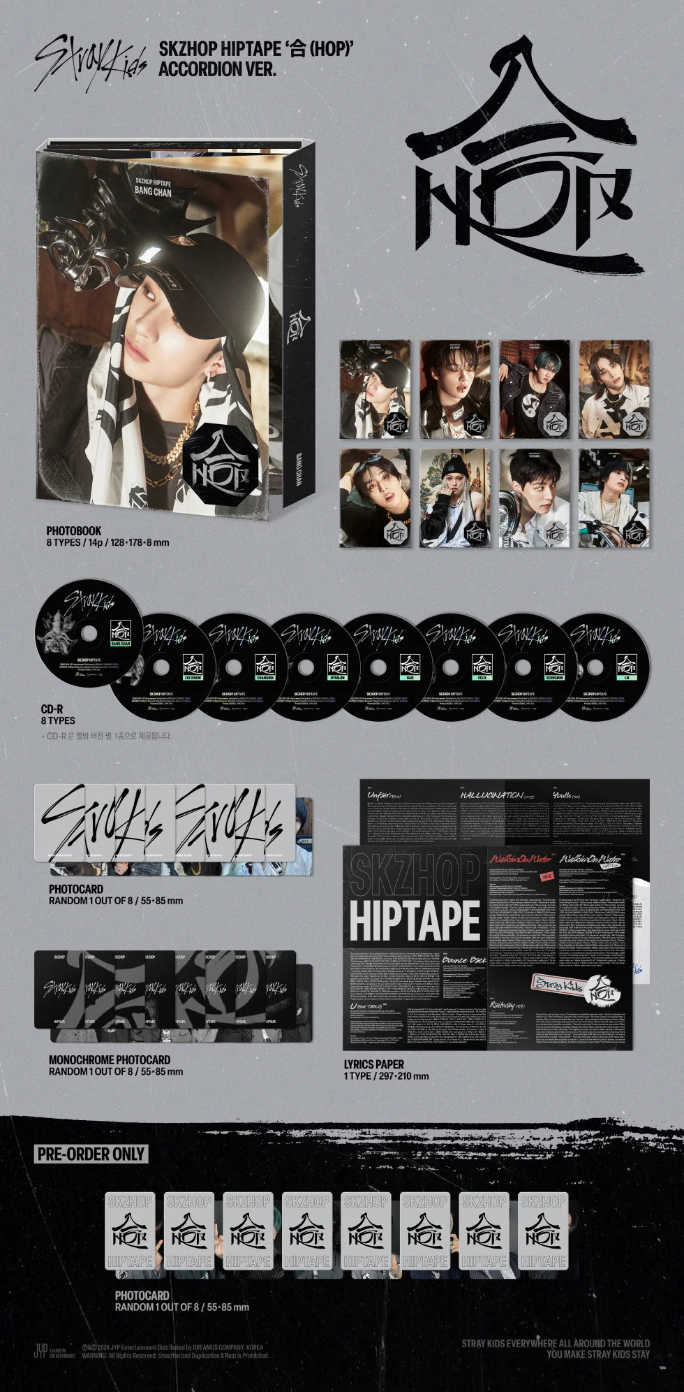K-pop Stray Kids 10th Mini Album SKZHOP HIPTAPE 合 [HOP] Accordion Version (SEUNGMIN)