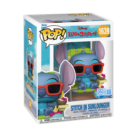 Funko Pop! Disney Lilo & Stitch : Stitch in Sunlounger 1639 Funko Special Edition Figure