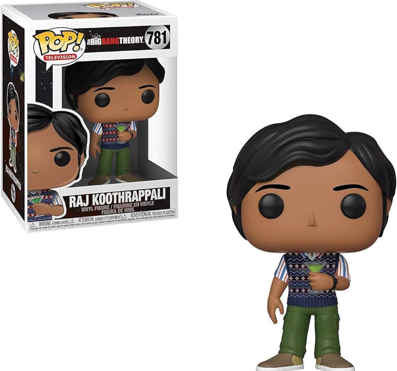 Funko Pop! The Big Bang Theory Raj Koothrappali 781 + Free Protector